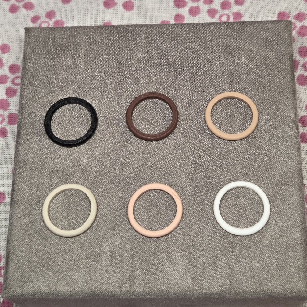 ThunderFit Silicon Wedding Rings For The Gym - Size 8 - Pack Of 6